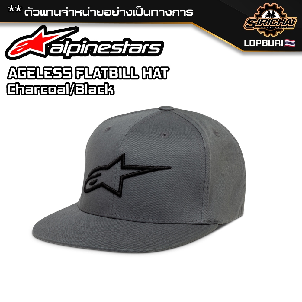 หมวกแก๊ป Alpinestars Ageless Flatbill Hat : Charcoal/Black ของแท้ 100%✅