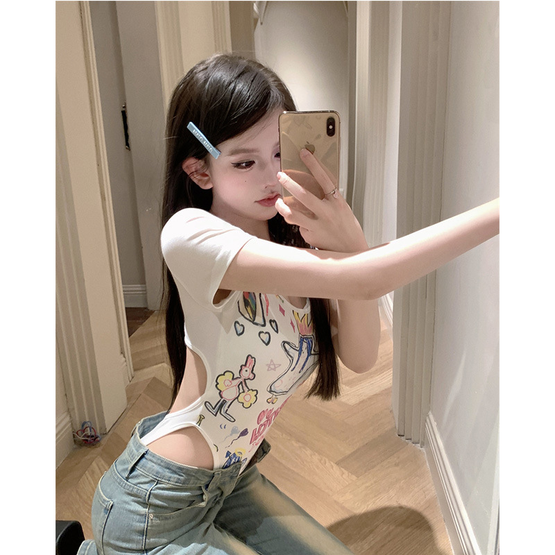 เสื้อบอดี้สูท โชว์หลัง พร้อมส่งในไทย รหัส CN9002