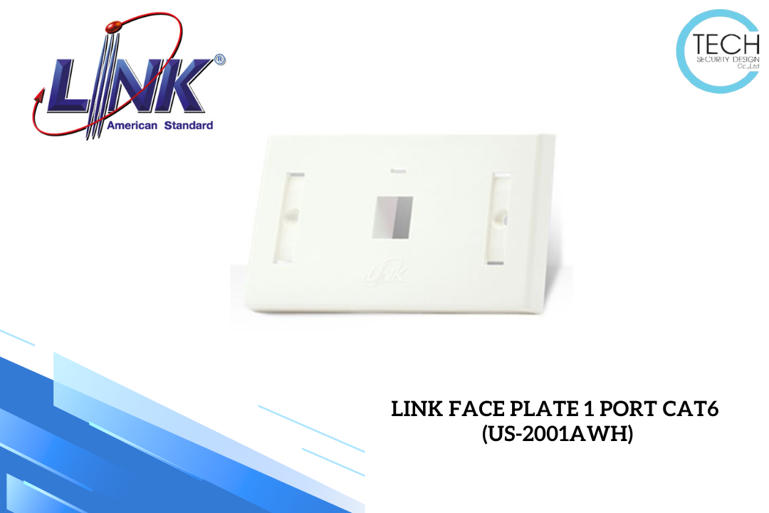 LINK FACE PLATE 1 PORT CAT6 (US-2001AWH)