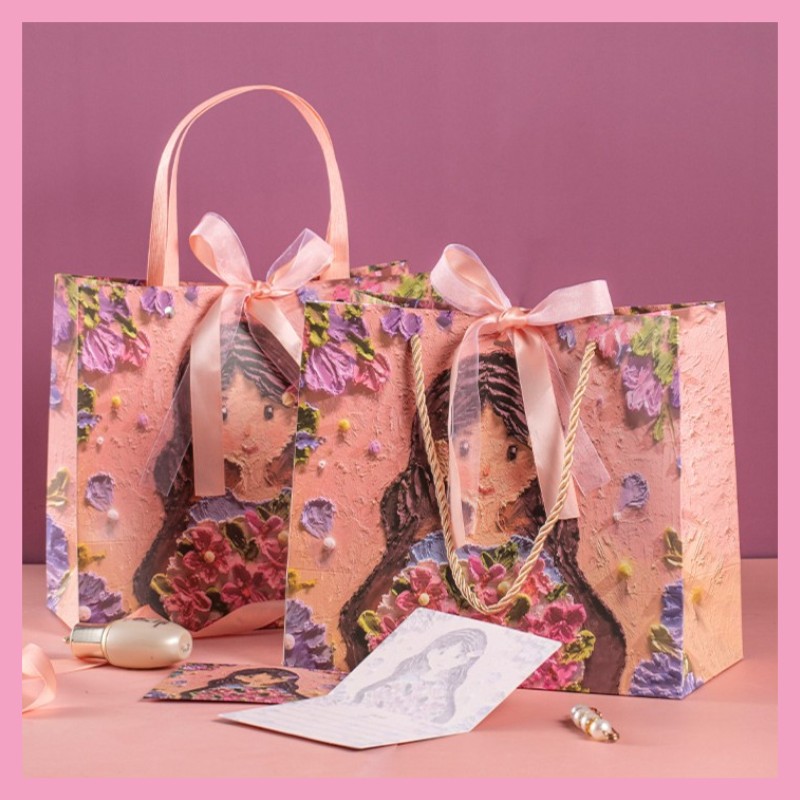 ถุงหิ้ว เจ้าหญิงช่อดอกไม้ ใบจิ๋ว รหัส PD56