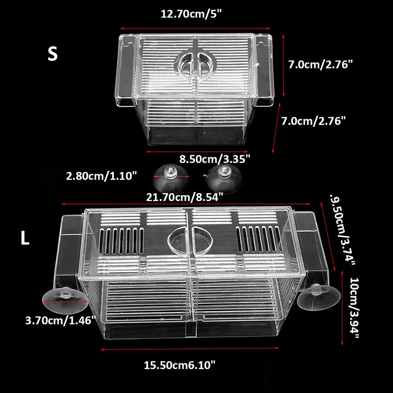 กล่องแยกปลา, กล่องเพาะพันธุ์ปลา (สำหรับแยกลูกปลา ปลาป่วย ปลาท้อง จับคู่ผสมพันธุ์ กักปลาใหม่ก่อนเข้าฝูง)