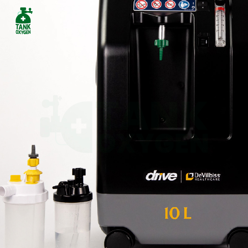 Devilbiss รุ่น 1025KS เครื่องผลิตออกซิเจน 10 ลิตร แรงดันสูงใช้กับคนไข้เจาะคอ ประกันศูนย์ไทย 3 ปี