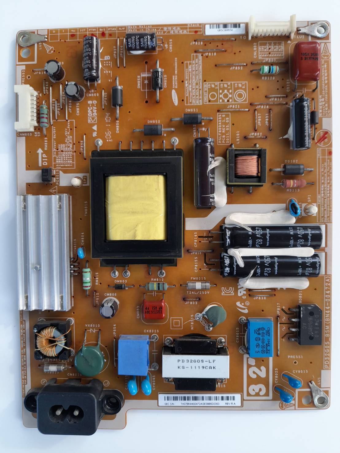 POWER SUPPLY TV SAMSUNG 32" (ซัพพลาย ซัมซุง) อะไหล่แท้/ของถอด พร้อมใช้งาน รุ่น UA32D4003B