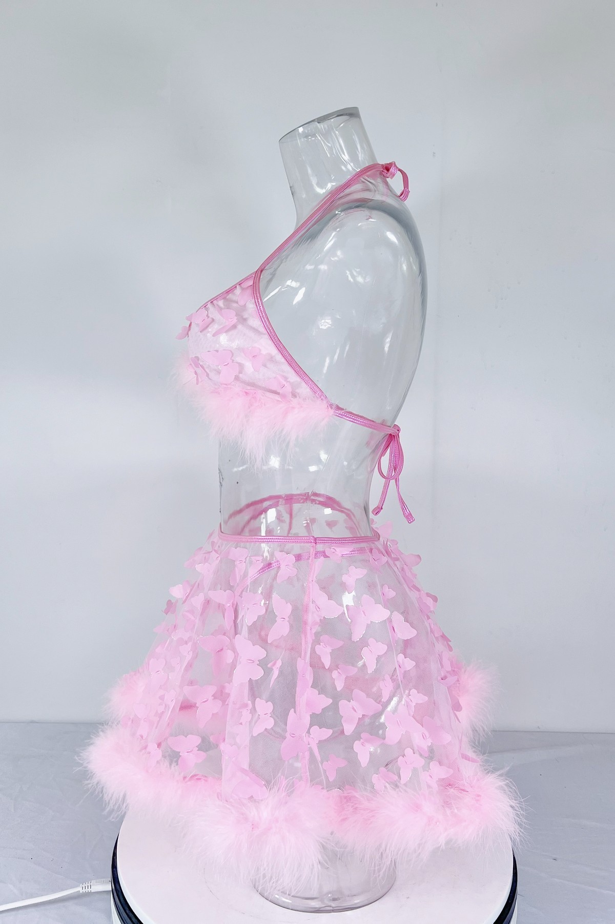 ชุดเซทเฟสติวัล ซีทรู ผีเสื้อ เซ้กซี่ พร้อมส่งในไทย EDM0328