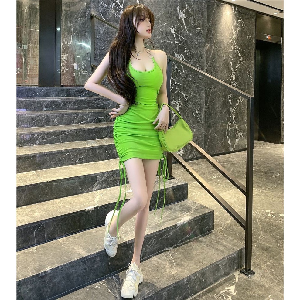 เดรสเซ็กซี่ สายโซ่ ด้านข้างปรับได้ CN2192