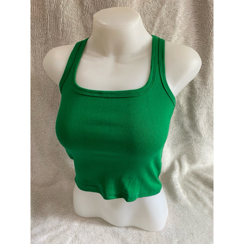 เสื้อกล้ามครอป สายเดี่ยว เสื้อครอป สีพื้น สำหรับผู้หญิงพร้อมส่ง