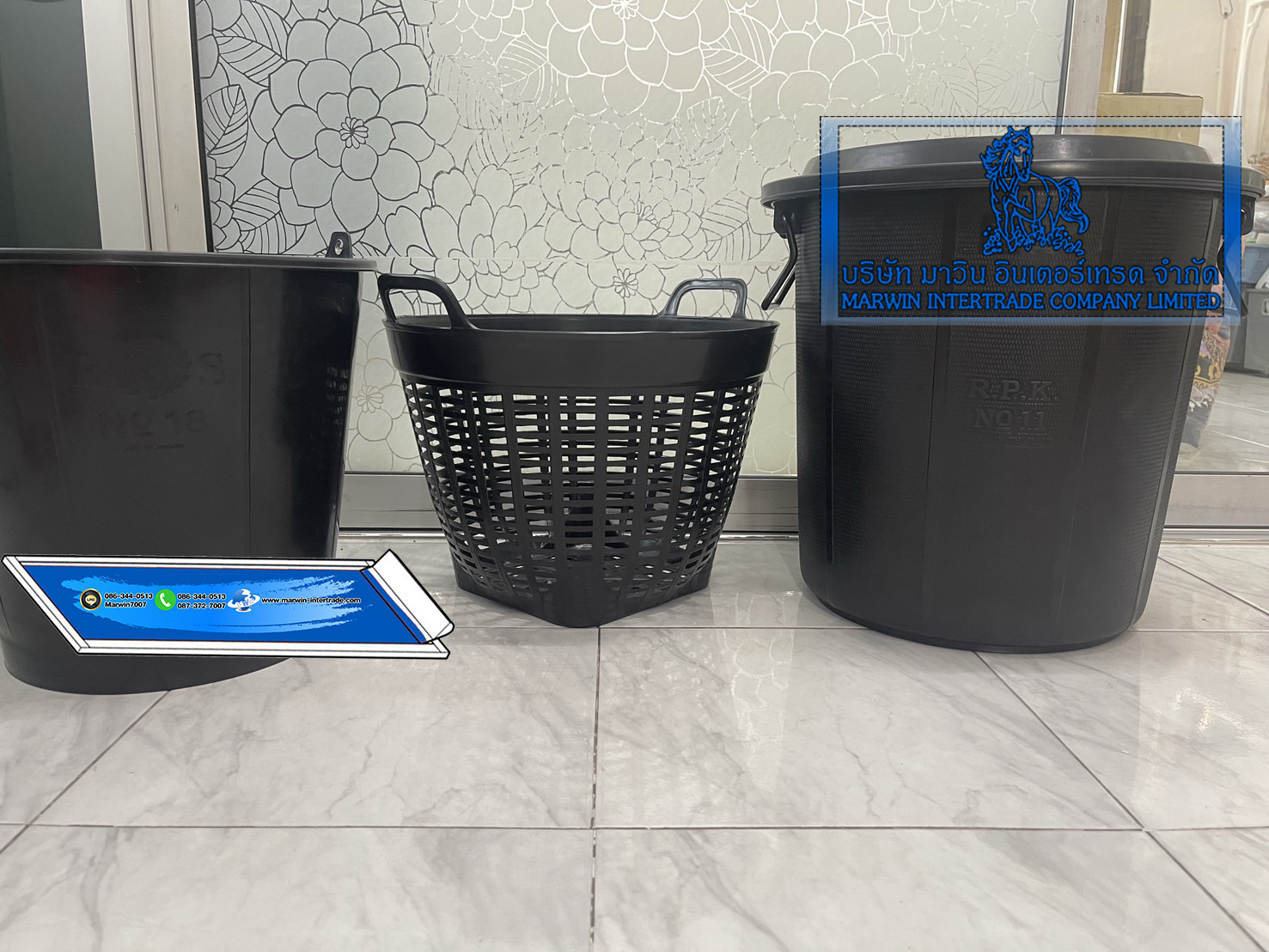 ถังขยะอินทรีย์ ถังขยะเปียกใส่เศษอาหาร ถังตัดก้น ถังโคน สีดำ และสีอื่นๆ พร้อมฝาปิด มีก๊อก