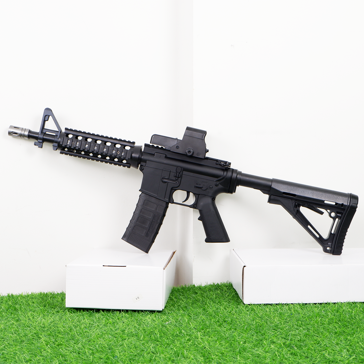 (31)M4A1 สีดำล้วน 260FPS ปืนเจลไฟฟ้า ของเล่น ยิงรัวได้อย่างเดียว