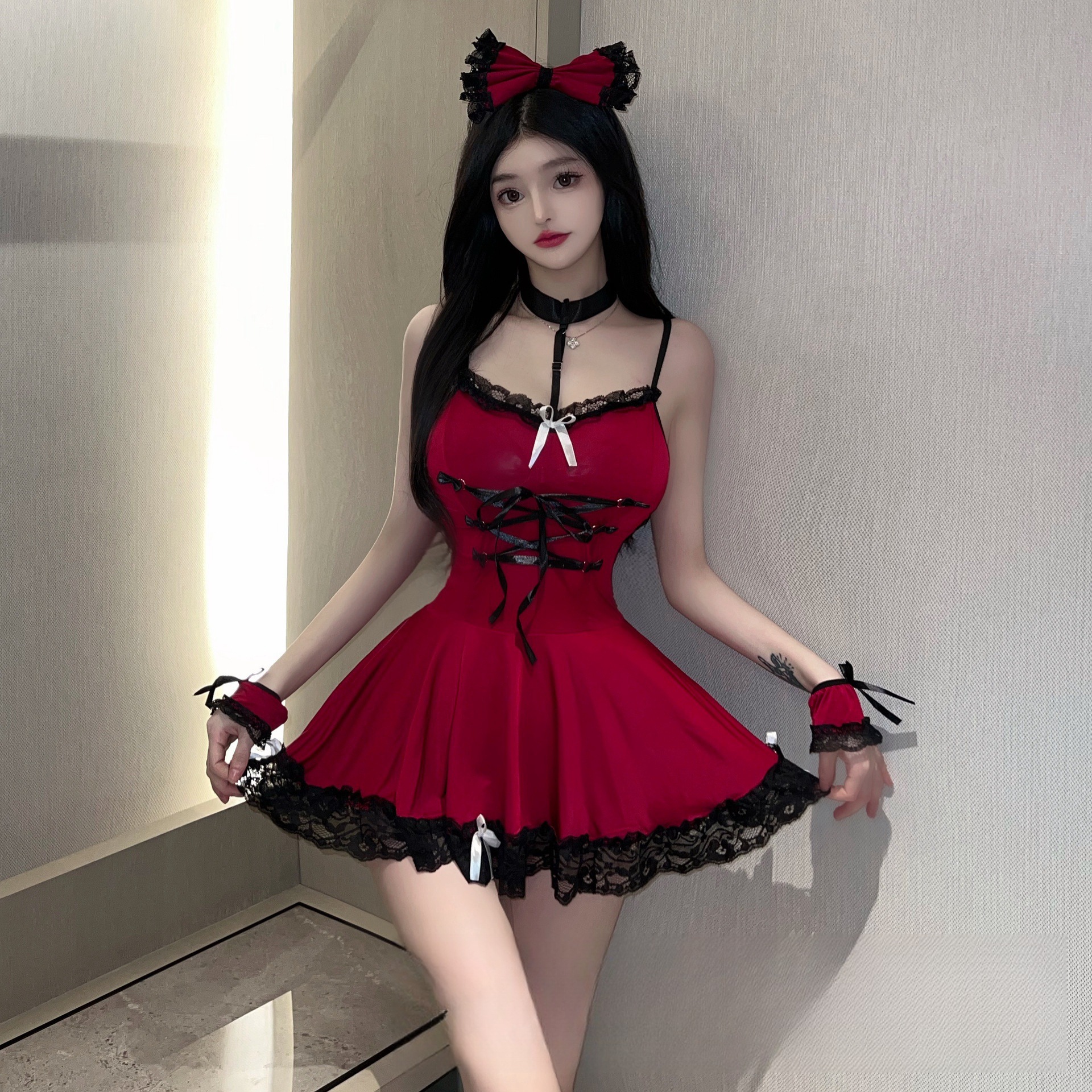 คอสเพลย์ สาวใช้ แม่บ้าน เมด คนรับใช้ เครื่องแบบ ชุดเซ็กซี่ ชุดรัดรูป / Cosplay Maid / Sexy Lady / Tight Dress