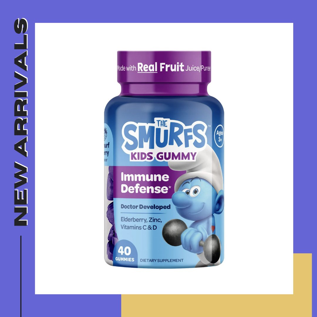 The Smurfs กัมมี่ เสริมภูมิคุ้มกัน Immune Support Supplement Vitamins for Kids - 40 gummies