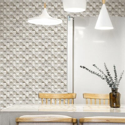 Marble Small Mosaic (Gray) โมเสคหินอ่อน สามมิติ