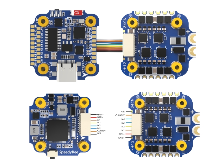 [STACK 20X20] SpeedyBee F7 Mini 35A 3-6S 8-bit บอร์ดคอนโทร และ สปีด ขนาด 20x20
