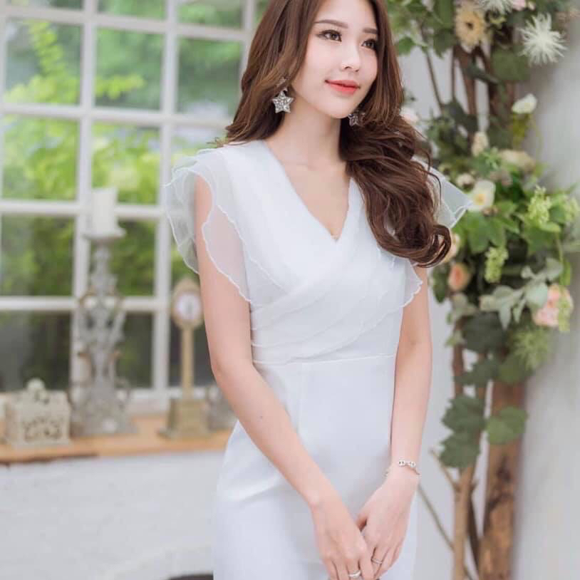 ชุดเดรส ชุดใส่ออกงานงานแต่ง งานบุญ งานบวช ผ้าสวยทรงเป๊ะ (WD031,WD032)