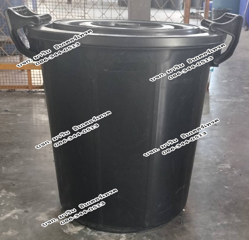 ถังขยะอินทรีย์ ถังขยะเปียกใส่เศษอาหาร ถังตัดก้น สีดำ และสีอื่นๆ พร้อมฝาปิด หูพลาสติกล็อคได้