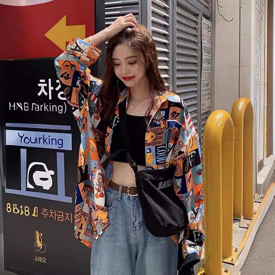 เสื้อเชิ๊ต สไตล์เกาหลี เชิ้ต Oversize สินค้าพร้อมส่งในไทย