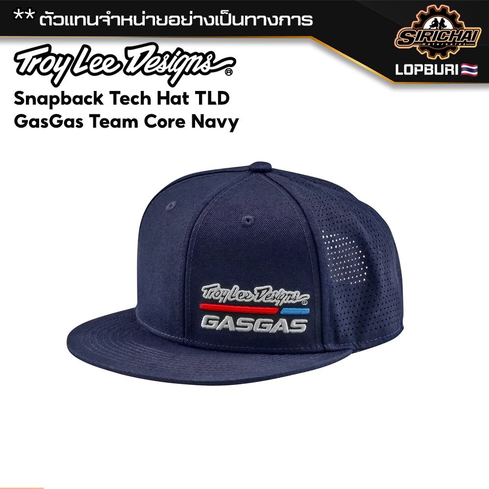 หมวกแก๊ป Troy Lee Designs Snapback Tech Hat TLD GasGas Team Core Navy ของแท้ 100%✅