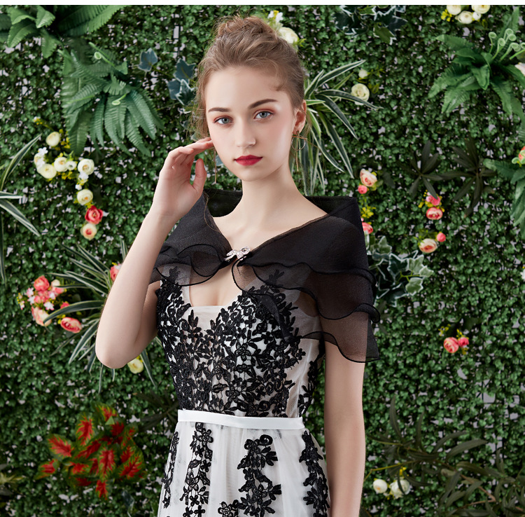 ผ้าคลุมไหล่ ผ้าแก้ว ชุดออกงาน พร้อมส่งในไทย