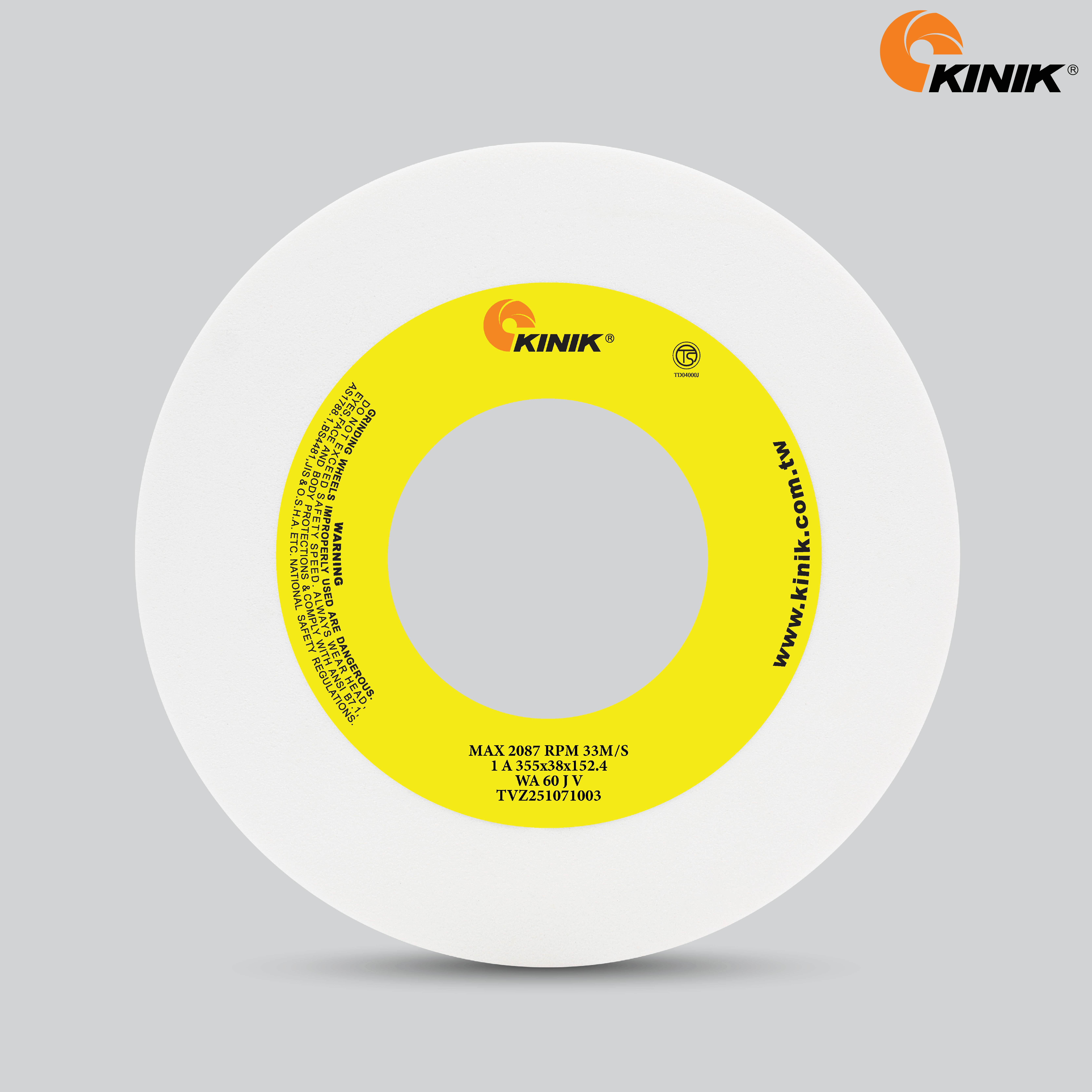 หินเจียร KINIK WA60JV1A 355x38x152.4 mm.