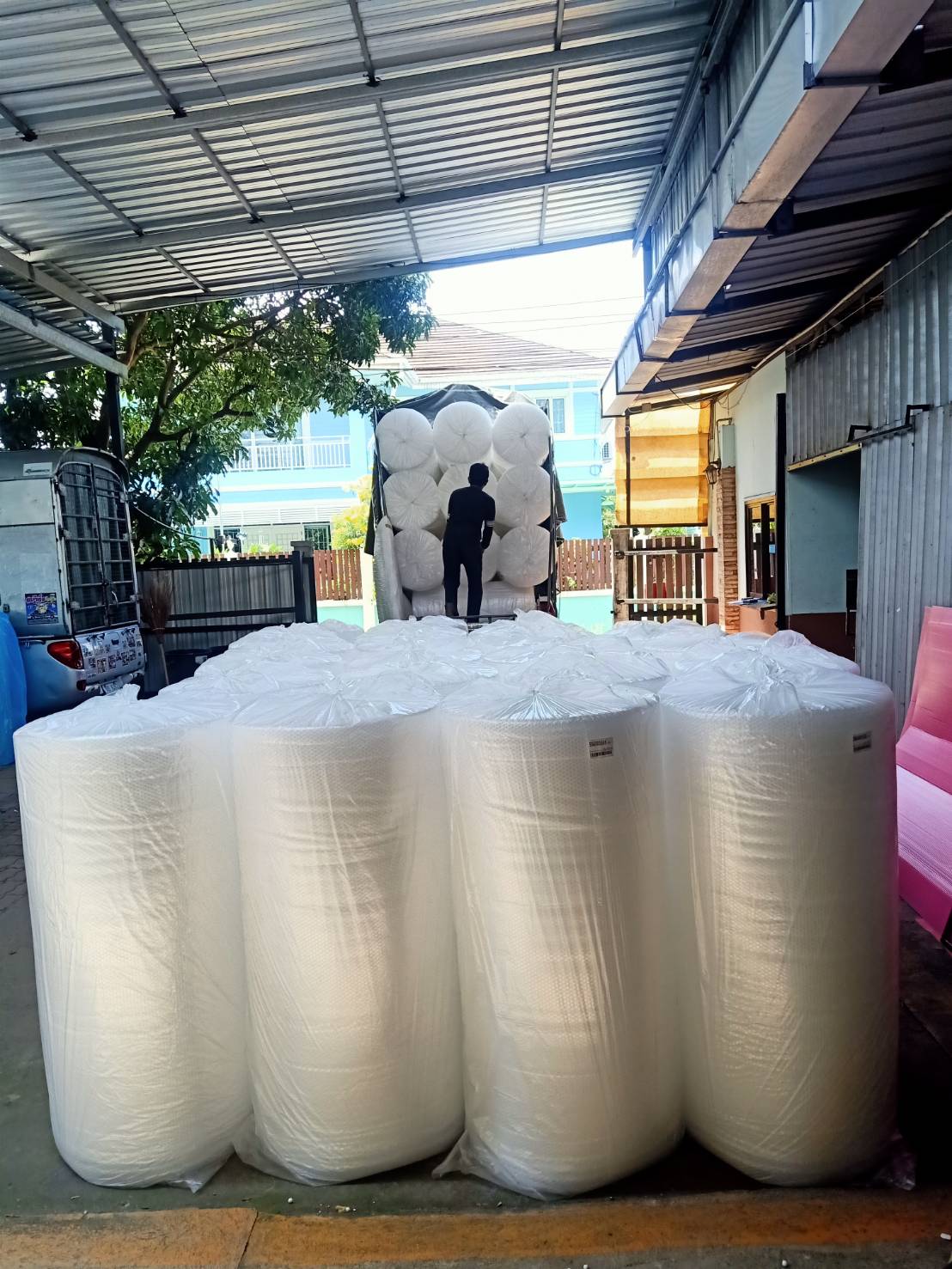 แอร์บับเบิ้ล,AIR BUBBLE ROLL, แอร์บับเบิ้ลม้วนเล็ก ขนาด 65 x 100 M สีใส