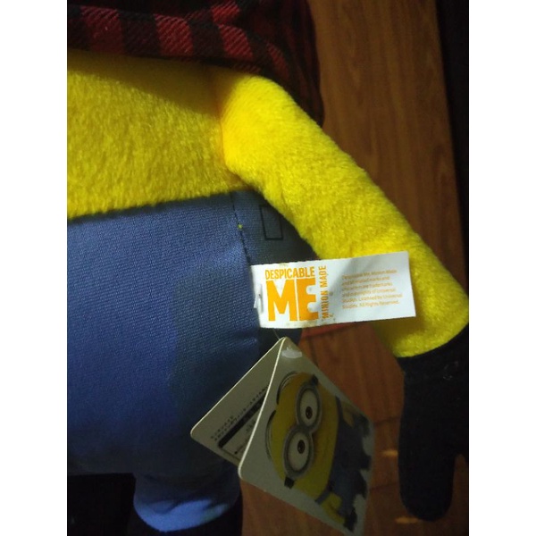 Minionตุ๊กตามินเนี่ยนพันผ้าพันคอสีแดง