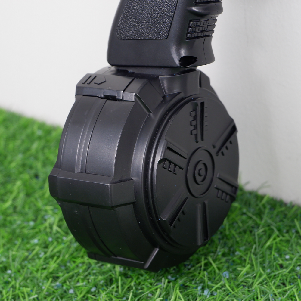 (11)GLOCK สีดำฟ้า ปืนเจลไฟฟ้า ของเล่น ยิงรัวได้ ชักยิงได้