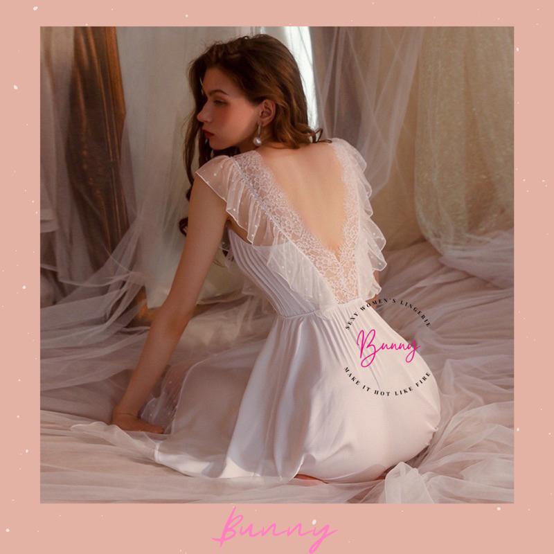 ชุดนอนน่ารัก ชุดนนอนสไตล์ฝรั่งเศษ 💥พร้อมส่ง💥