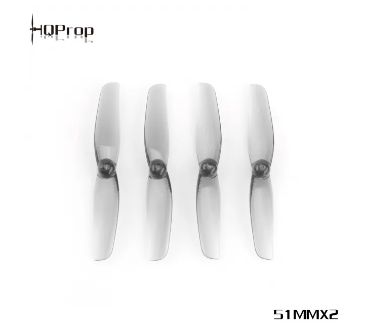 HQProp 51MMX2 1MM 1.5MM Light Grey (2CW+2CCW)-Poly Carbonate 1ถุง 4ใบ ใบพัดโดรนจิ๋ว 2นิ้ว