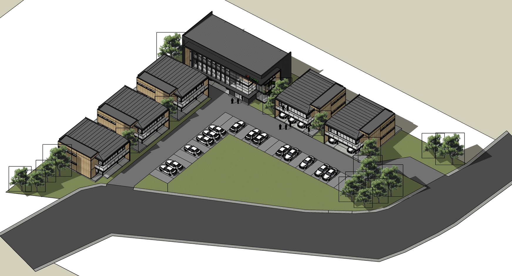 โชว์รูมและออฟฟิศ 2 ชั้น ขนาด 200 ตารางเมตร (อาคารA)