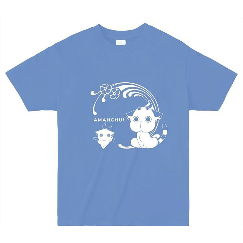 เสื้อยืด อามันชู[Amanchu Monotone T-Shirts STD Cha-Komon&Ohime Mix Blue M]