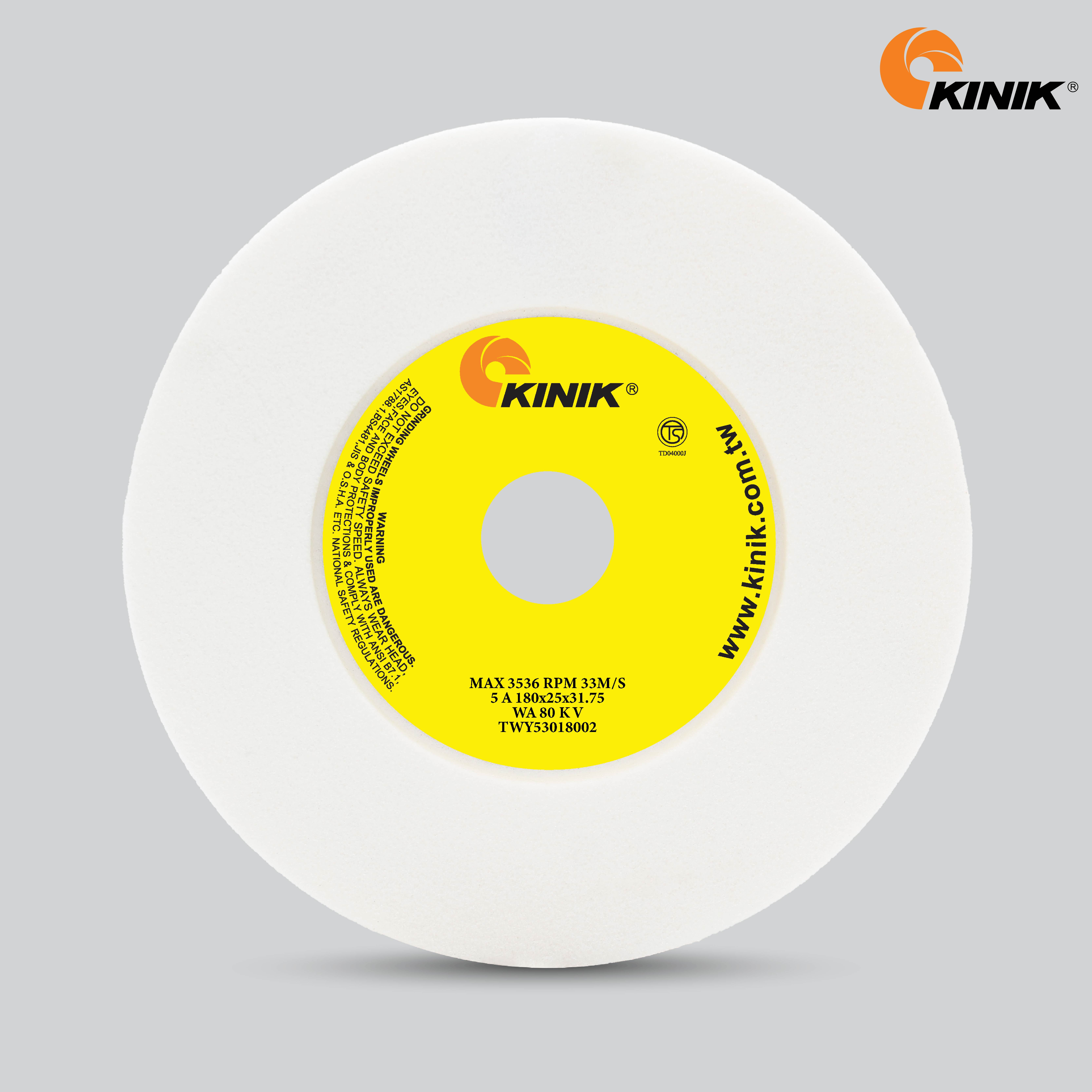 หินเจียร KINIK WA80KV5A 180x25x31.75 mm.