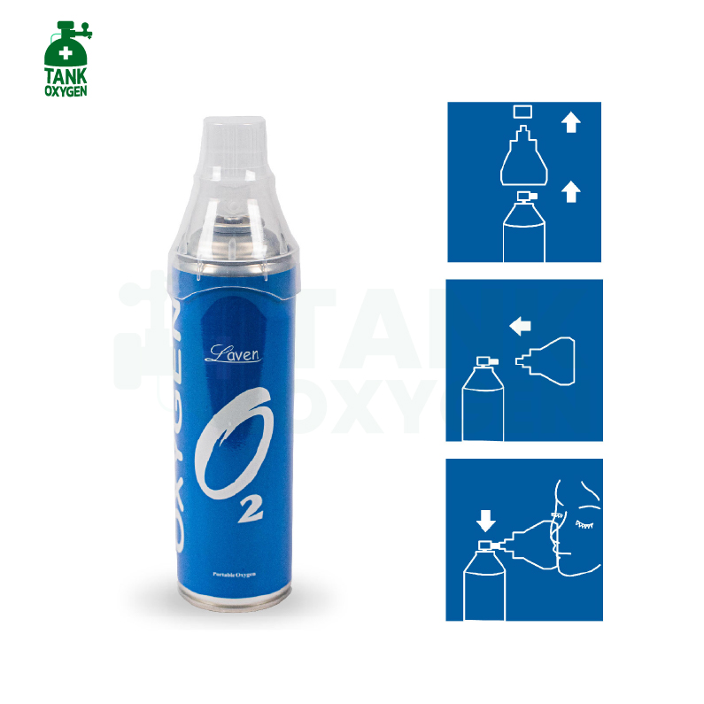 ออกซิเจนกระป๋อง Laven 8000ml. (ออกซิเจนบริสุทธิ์ 95%)