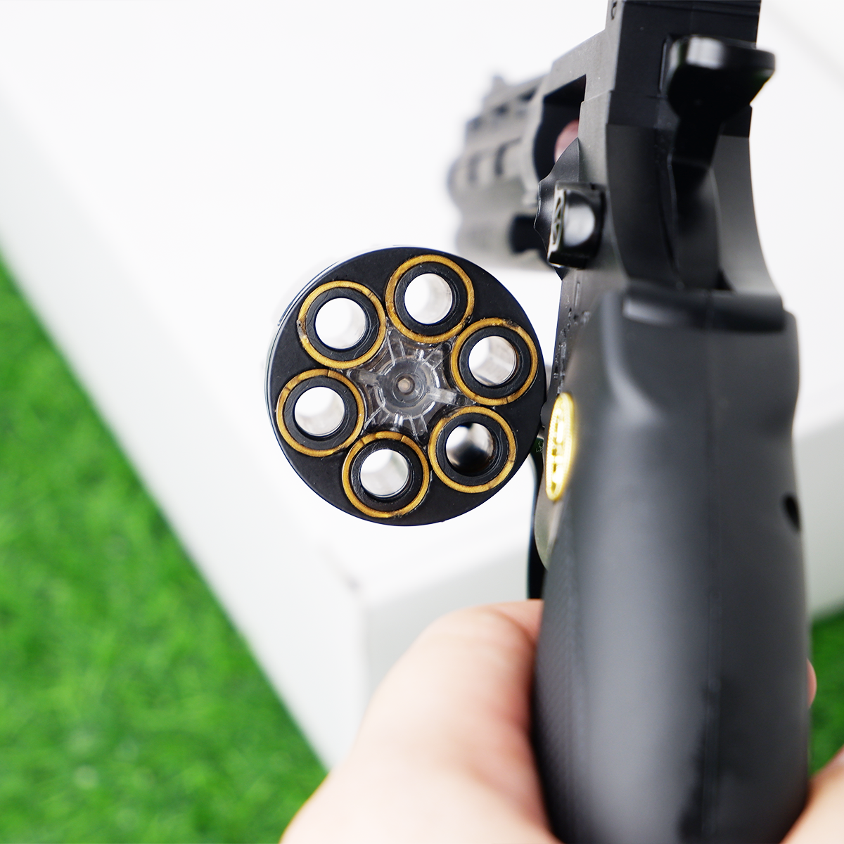 (40)Python357 ปืนเจลลูกโม่ แบบยาว ของเล่น ยิงทีละนัด