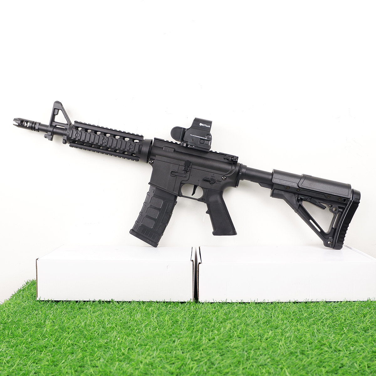 (44)M4A1 สีดำล้วน แรง 240FPS+ ปืนเจลไฟฟ้า ของเล่น ยิงรัวได้ ยิงSEMI(ทีละนัด)ได้