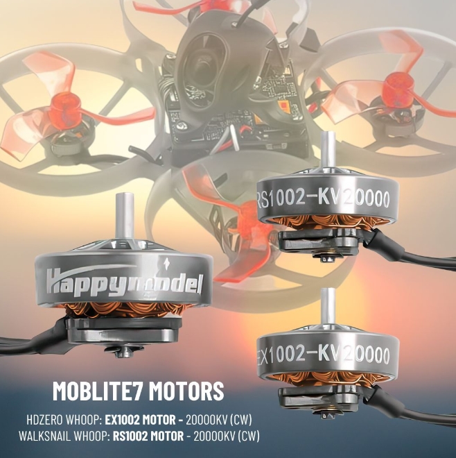 Happymodel RS1002 20000KV 1S Moblite7 Walksnail Motor RS1002 20000KV 1ชุด 4ตัว