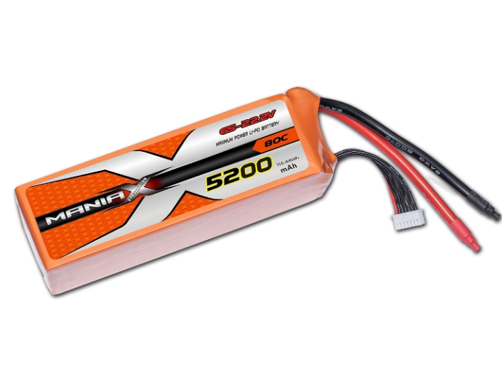 ManiaX 6S 22.2V 5200mAh 80C AS150 Plug