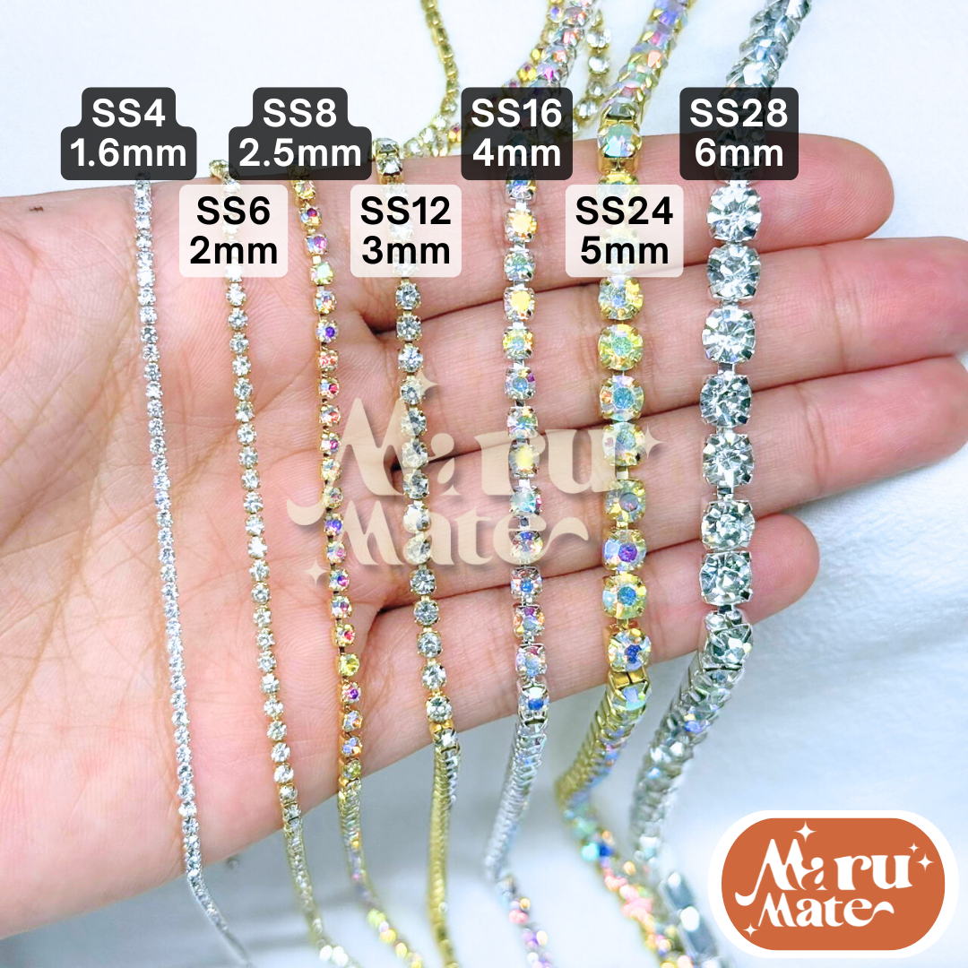 โซ่เพชร เพชรเส้น โซ่คริสตัล (10 เมตร) เพชรแต่งเล็บ สําหรับตกแต่งเล็บ DIY สําหรับเย็บผ้า สําหรับทําเครื่องประดับ โซ่เพชรติดเล็บ เพชรเส้นติดเล็บ โซ่เพชรแต่งเล็บ งานฝีมือ คริสตัล 3D