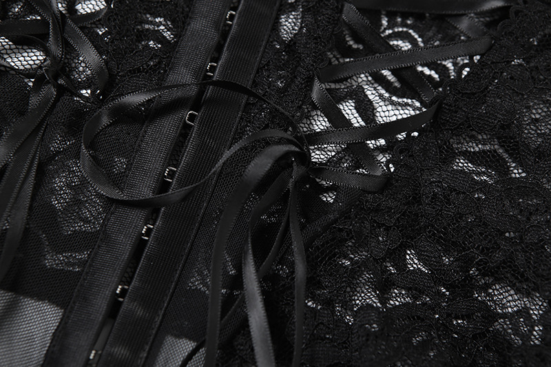 เสื้อเกาะอก ลูกไม้ ถักริบบิ้น GB61199 พร้อมส่ง