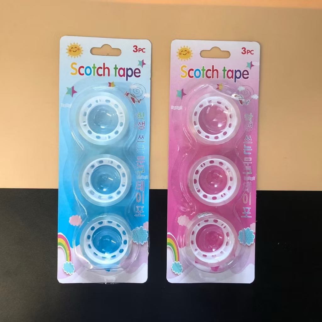 เทปใส ม้วนเล็ก แพ็ค 3 ม้วน พร้อมส่ง