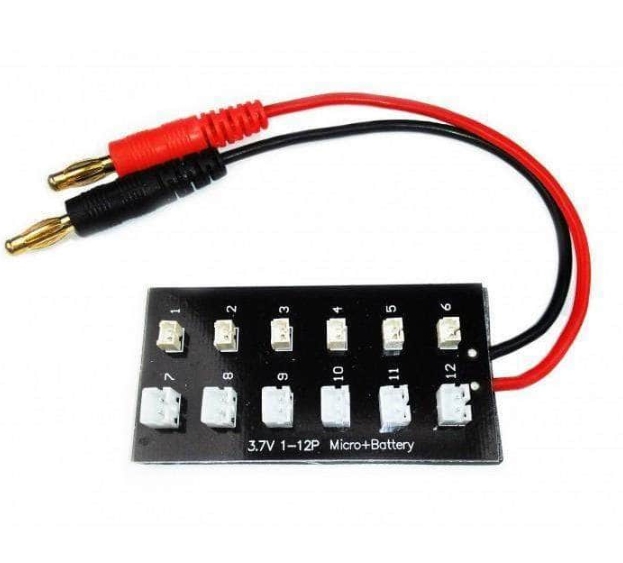 Whoop Parallel Charging Board for 1S LiPo - JST & PH2.0 บอดชาทแบต 1S พร้อมกัน