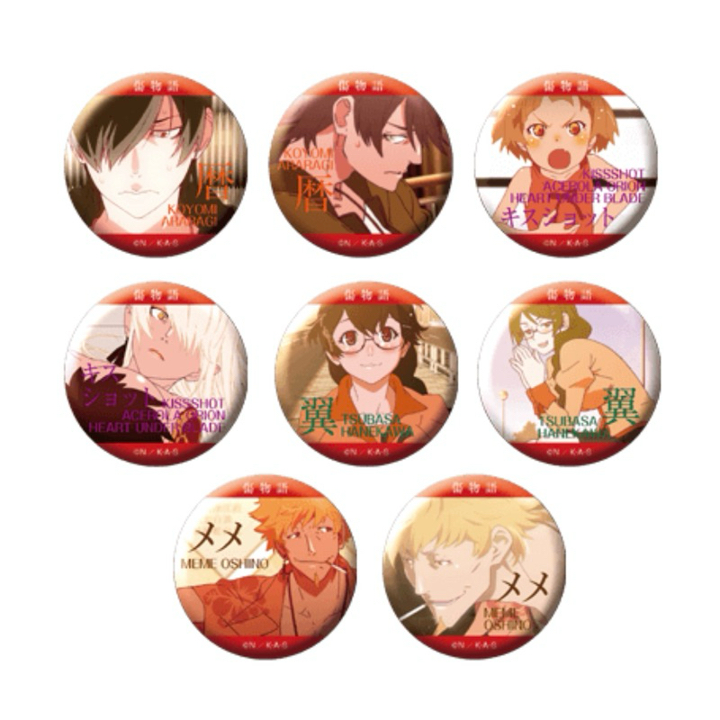 เซ็ตเข็มกลัด โมโนกาตาริซีรี่ส์[Kizumonogatari Character Badge Collection -8 Types In Total-]