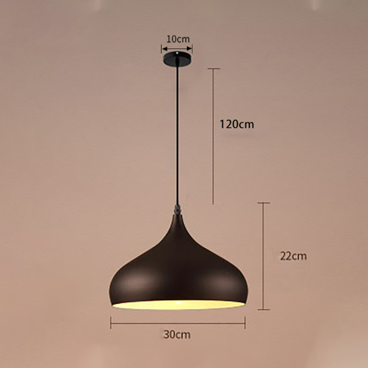 โคมไฟแขวนเพดาน Pendant Lamp Aluminum Black LED E27