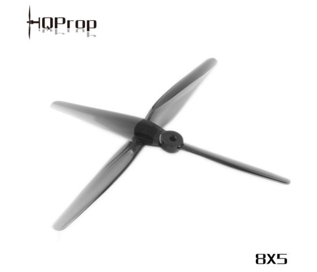 HQProp 8X5 Light Grey ใบพัดโดรน 8นิ้ว 2เบลด 1ถุง 4ใบ