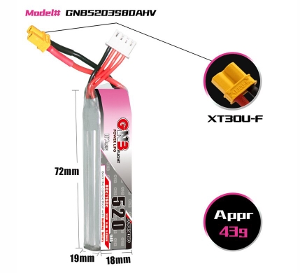 แบต GNB 3เซล 300-900mah HV XT30 XT60 XT90 แบตสำหรับ RC รถ เรือ เครื่องบิน โดรน หุ่นยนต์ มีให้เลือกหลายขนาดความจุ