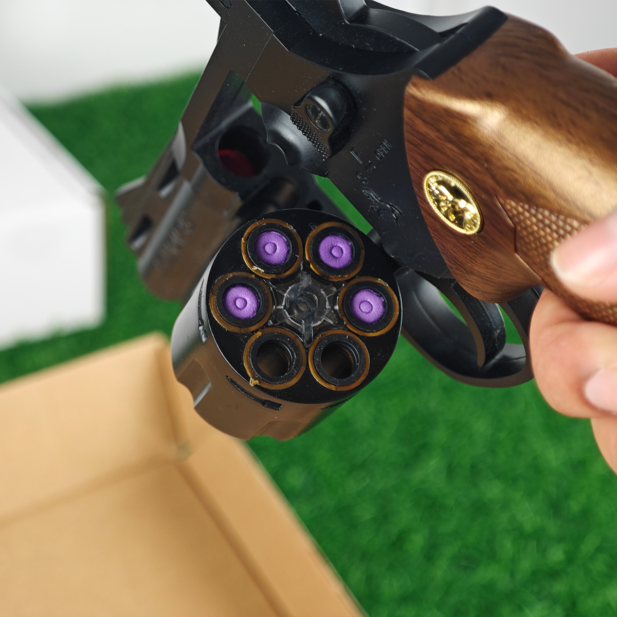 (45)Python357 ปืนเจลลูกโม่ แบบสั้น ของเล่น ยิงทีละนัด