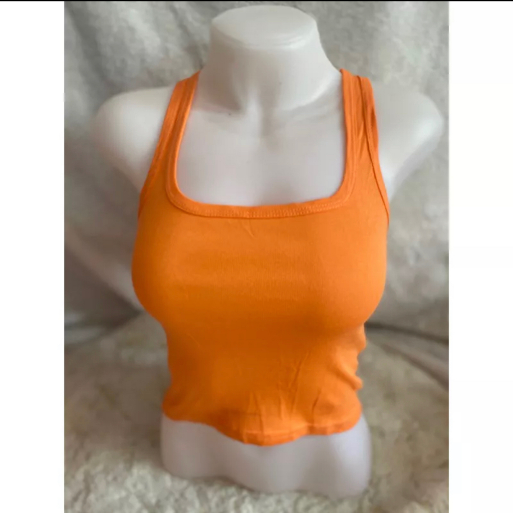 เสื้อกล้ามครอป สายเดี่ยว เสื้อครอป สีพื้น สำหรับผู้หญิงพร้อมส่ง