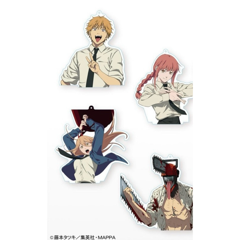 เซ็ตพวงกุญแจอะคริลิค(ใหญ่) เด็นจิ&พาวเวอร์&มากิมะ[Chainsaw Man -Big Acrylic Keychain- Makima&Denji&Power]
