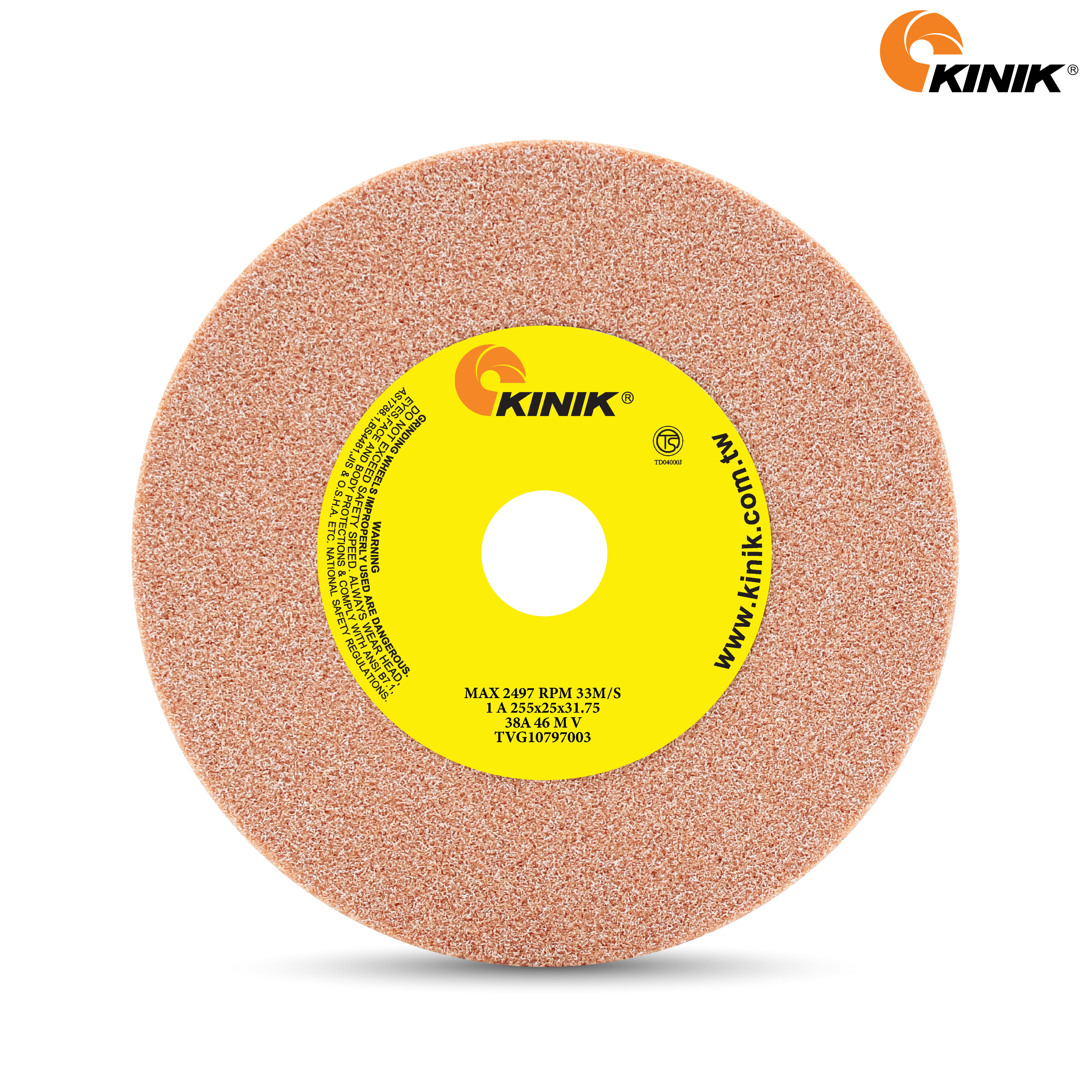 หินเจียร KINIK 38A46M8V1A 255x25x25.4 mm.