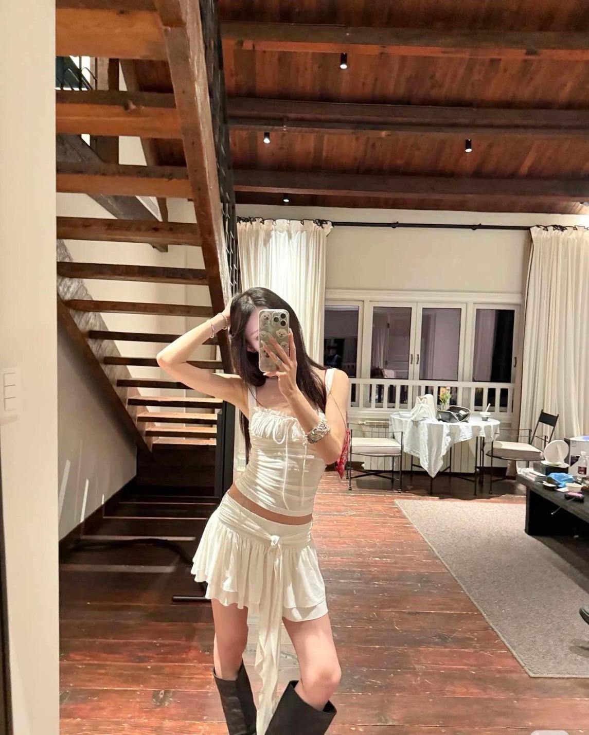 ชุดเซท เสื้อ+กระโปรง สีขาว สไตล์ฤดูร้อน รหัส Set65207 พร้อมส่ง