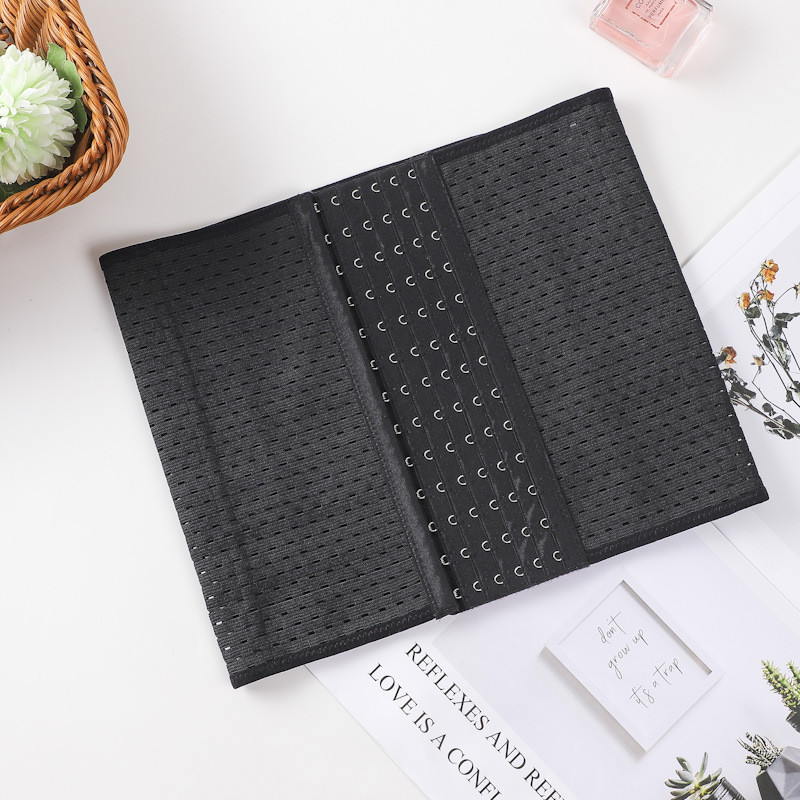 แผ่นรัดพุง เก็บหน้าร้องแบนเรียบ รุ่นตะขอ เสริมโครง