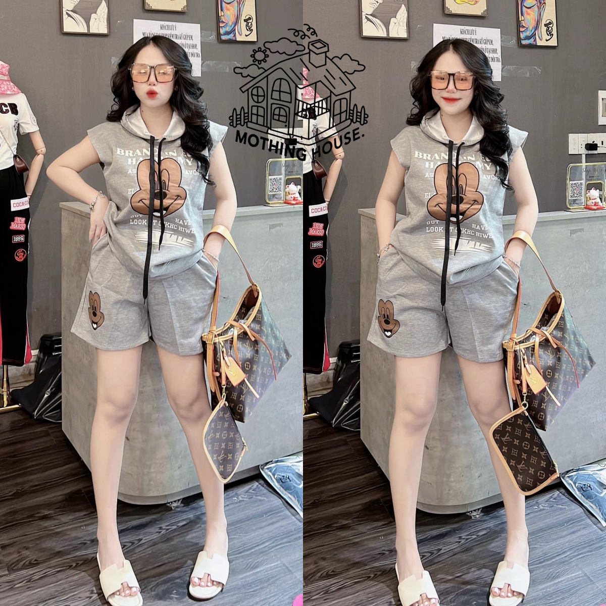 ชุดเซท Oversize เสื้อ+กางเกง สินค้าพร้อมส่ง